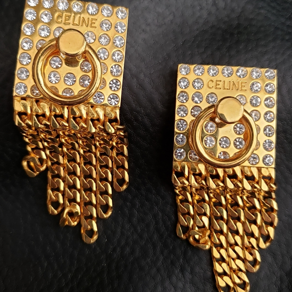 Vintage Celine Clip On Earrings